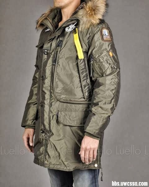parajumpers long bear leather coat