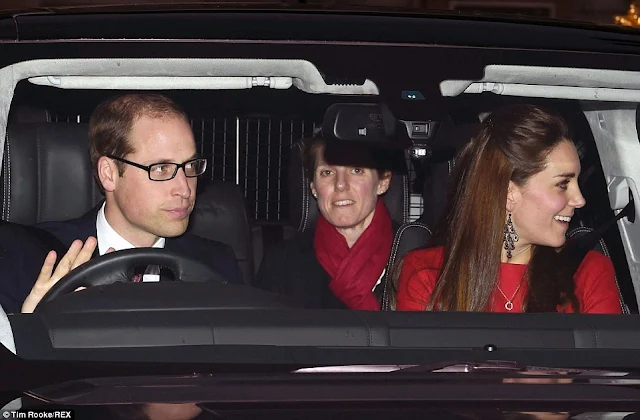 Kate Middleton and Prince William attends Buckingham Palace Christmas lunch