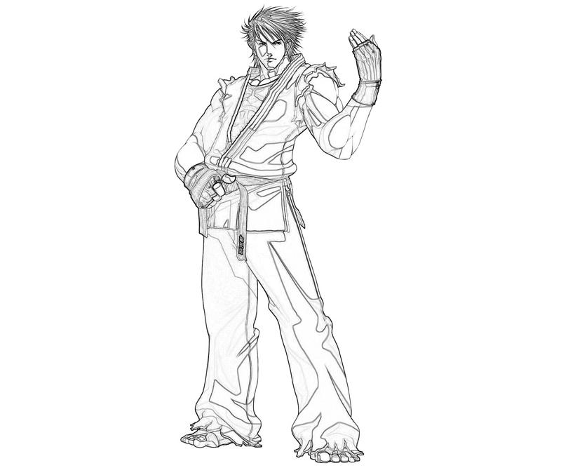King of Fighters Ryo Sakazaki Handsome Coloring Pages king-of-fighters-ryo-sakazaki-handsome-coloring-pages