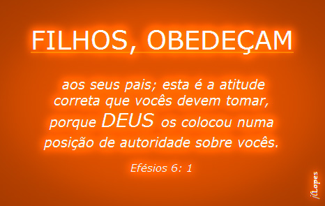 FILHOS, OBEDEÇAM