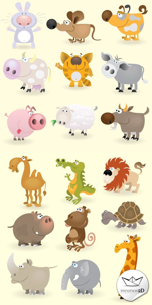 Caricaturas de animales en vector (Cartoon Vector Animals)