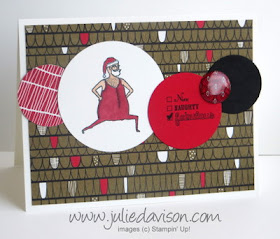 Stampin' Up! Visions of Santa Circles Card #stampinup www.juliedavison.com