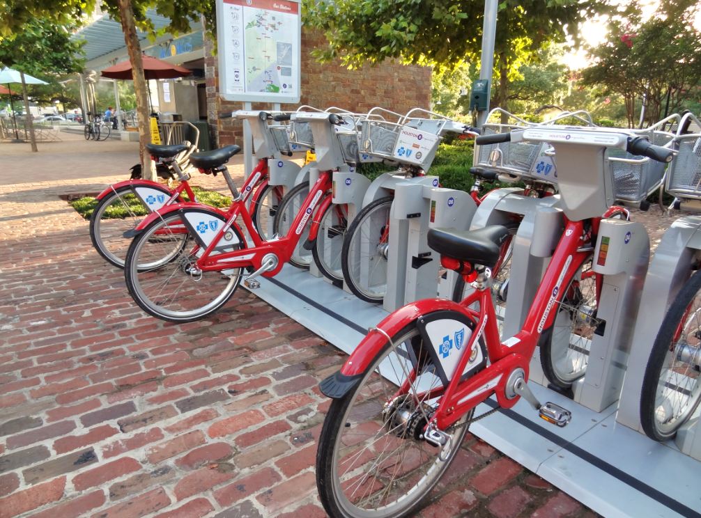 Houston Streetwise Bike Rental at Market Square Niko Niko's