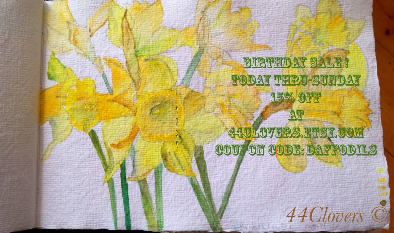 44 Clovers Birthday Daffodils; a plant dye tutorial