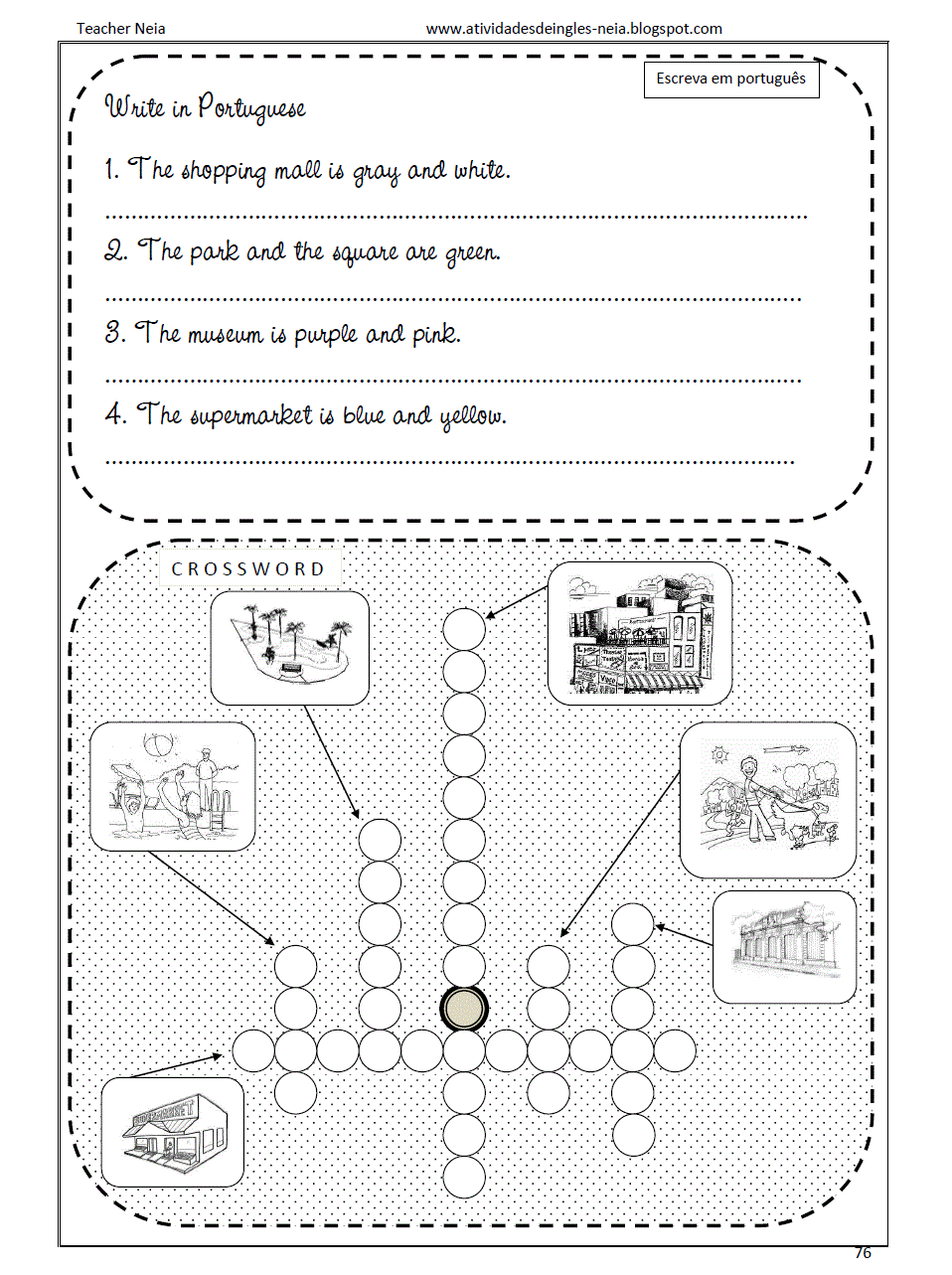 Atividades de Inglês PLACES IN THE CITY