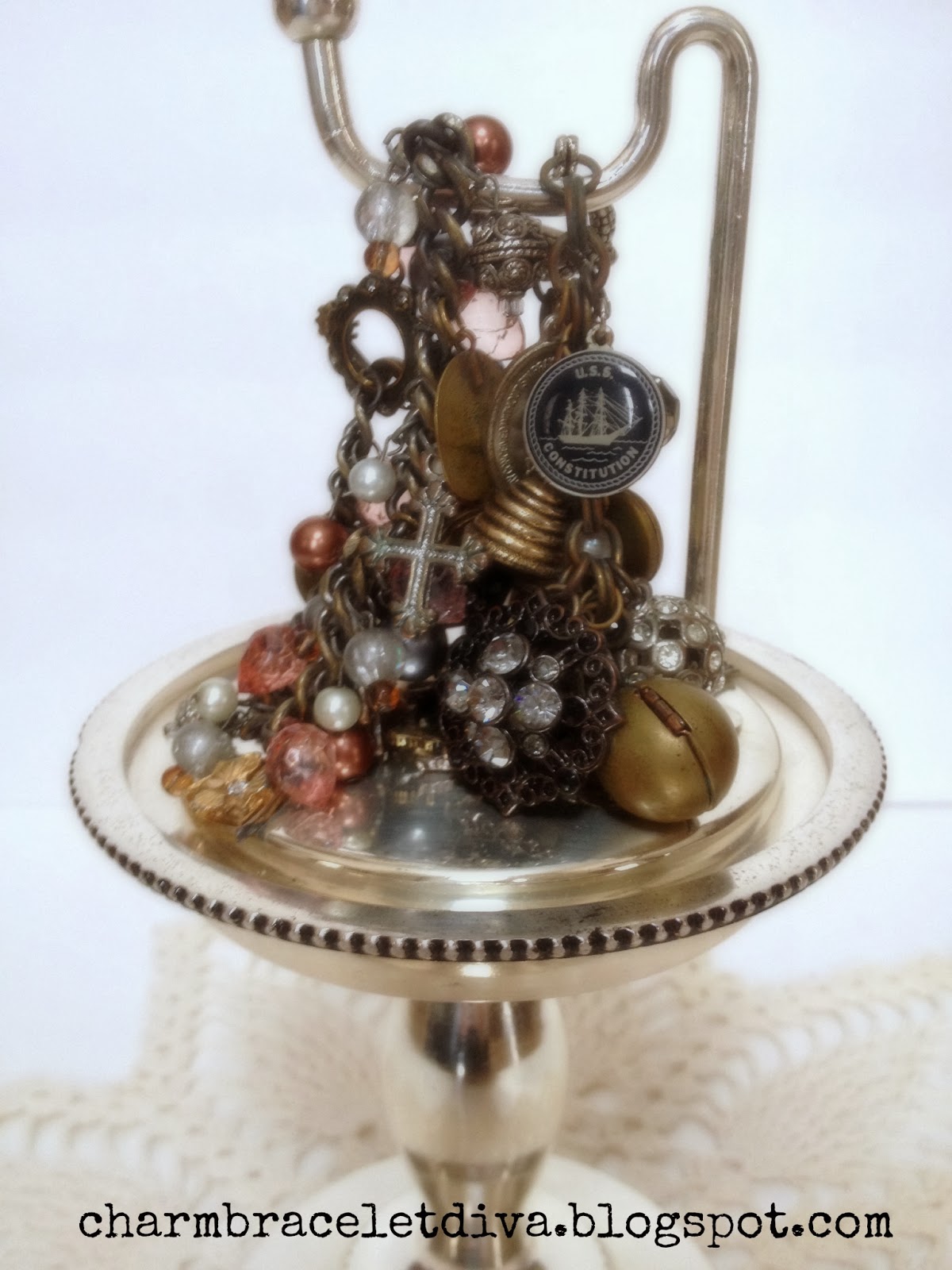 Our Hopeful Home Unique {Pottery Barn} Monogram Jewelry Display Cloche