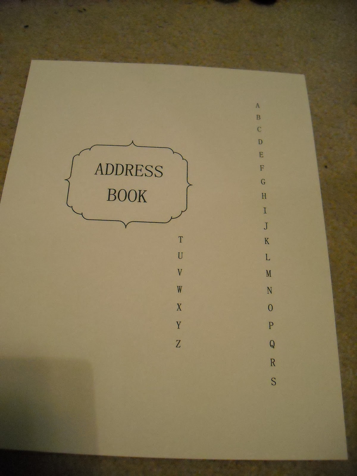 Nik's Naks DIY Address Book