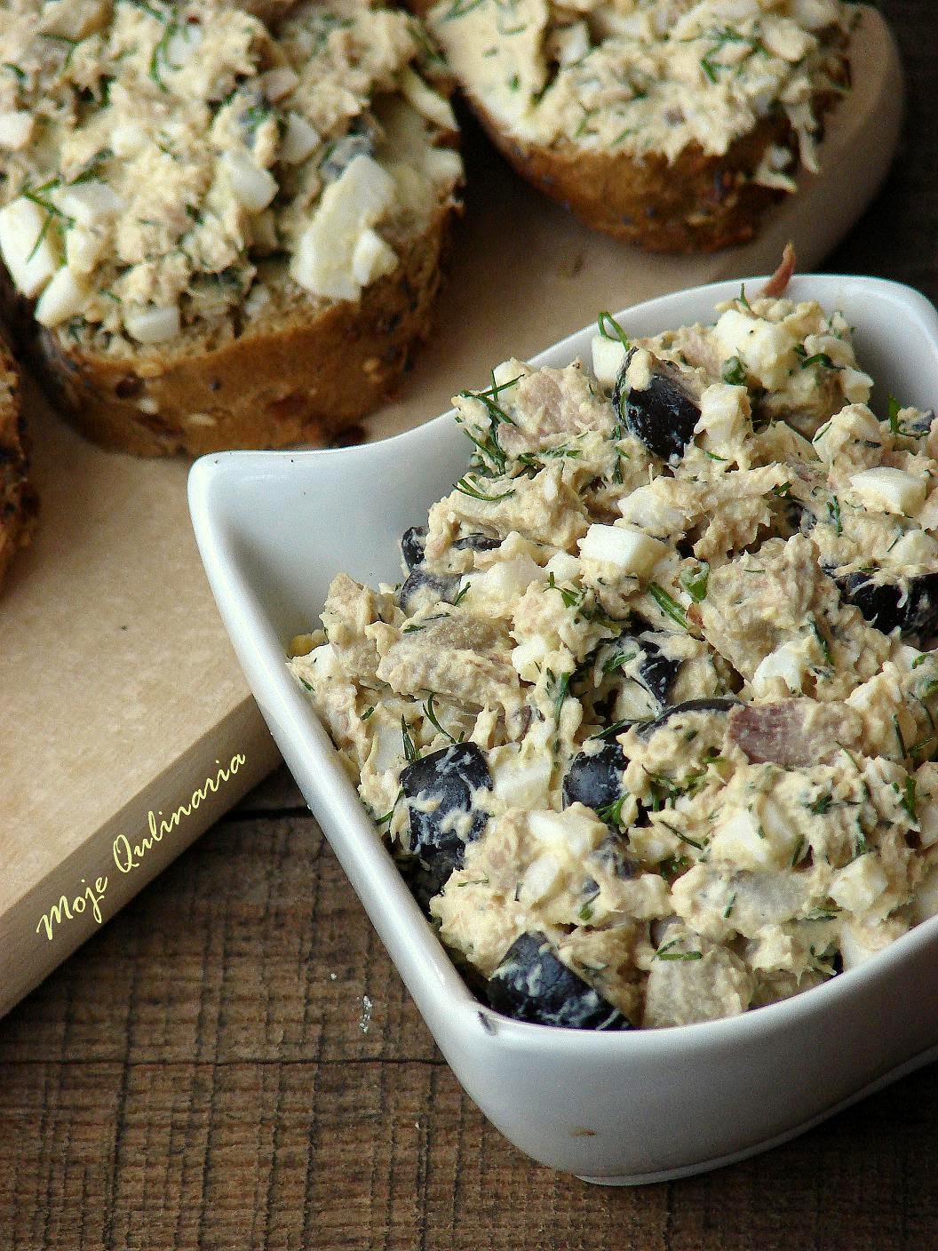 Moje Qulinaria Pasta jajeczna z tuńczykiem i pieczarkami