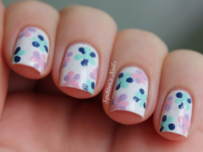 Dotted Flowers Nail Art