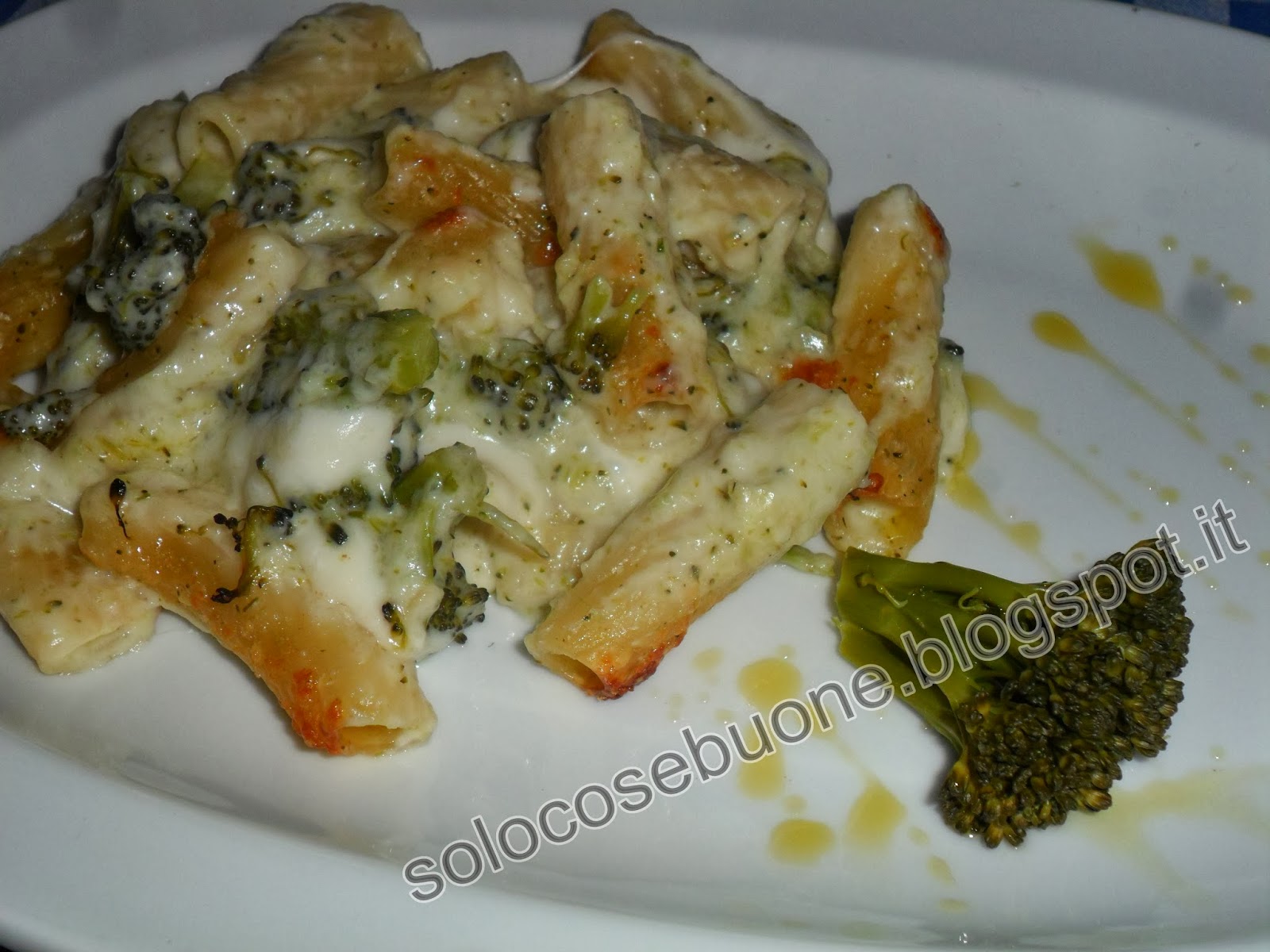 Tortiglioni gratinati con broccoli