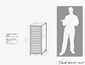 plans for a rolling cart, case, workshop, toolshop, woodshop, dimensions, case, sortimo