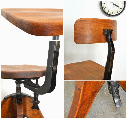 alter Schreibtischstuhl aus Holz