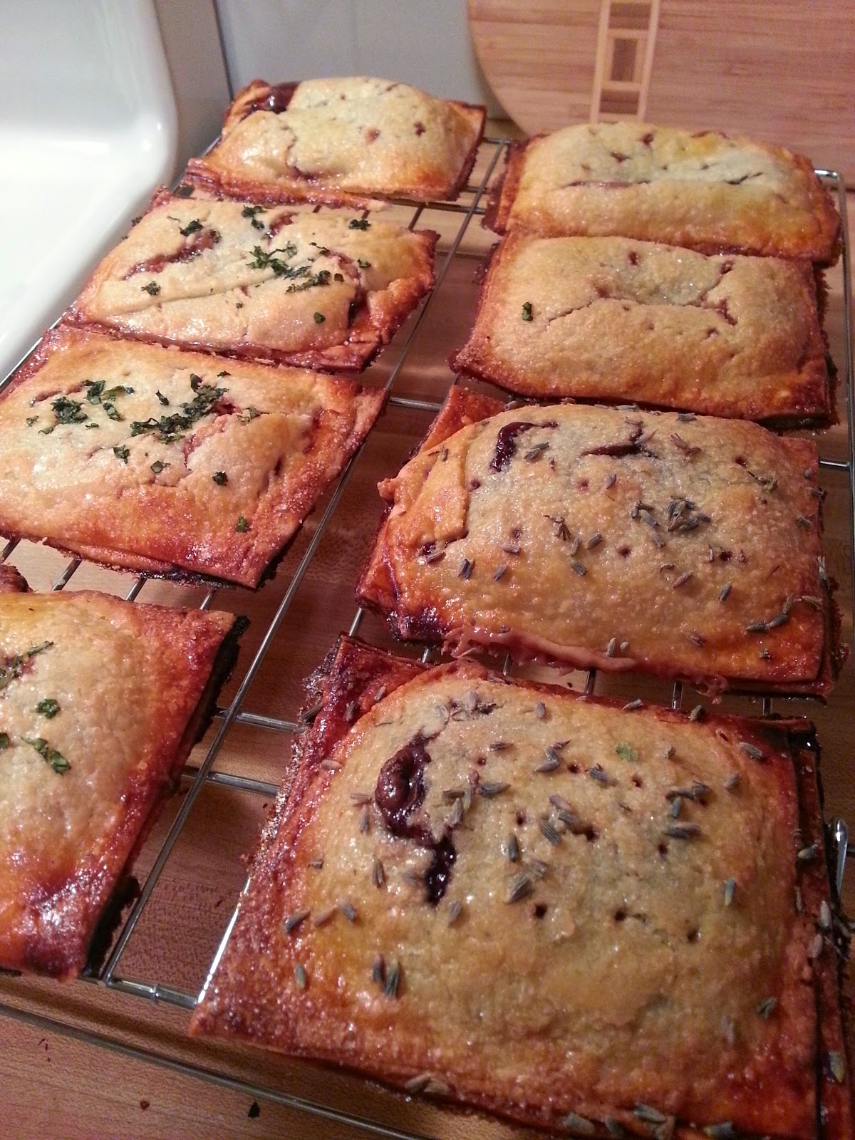 My 4oz Kitchen FreeForm Hand Pies with Herb Jam and Cream Cheese Filling