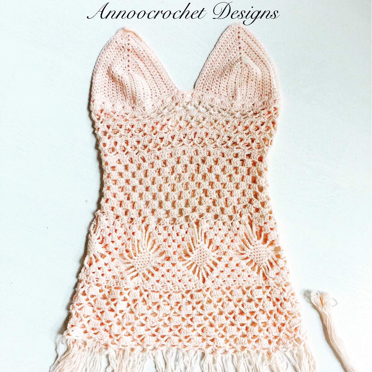 Annoo's Crochet World Boho Blush Beach Dress