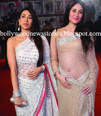 Kareena Kapoor Plastic Surgery on Kareena Kapoor And Karishma Kapoor At Filmfare Awards 2012