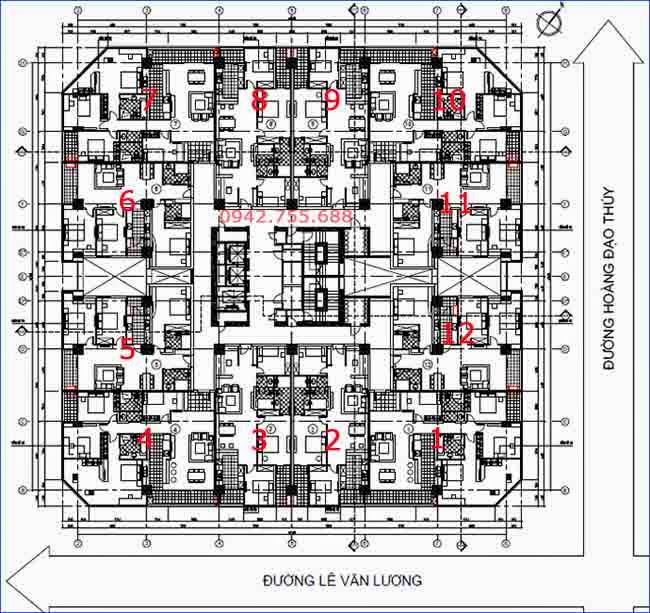 mặt bằng căn hộ chung cư Diamond Flower Tower mặt bằng chung cư diamond flower tower
