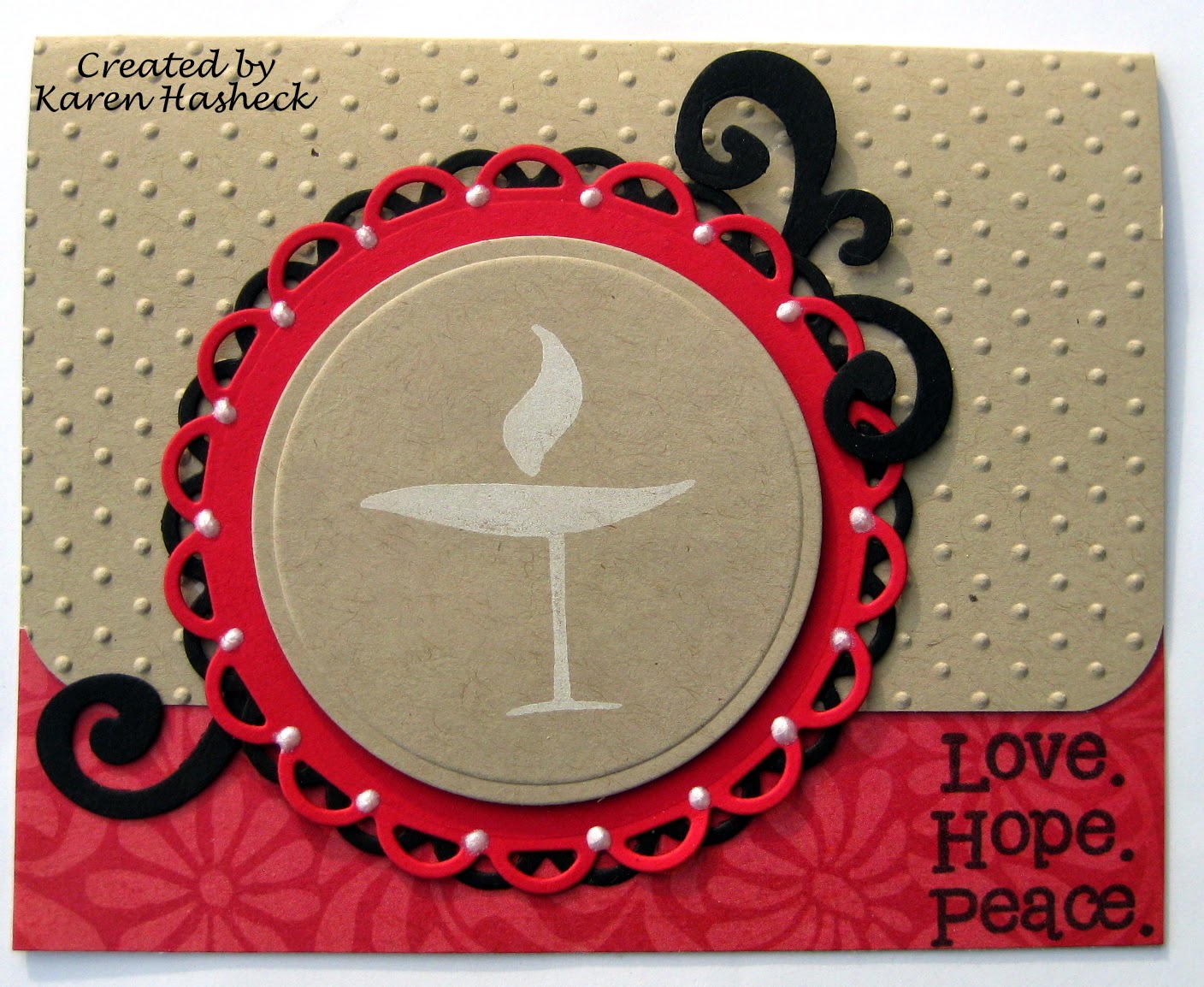Karen&#039;s Kreative Kards: Kraft Peace Card