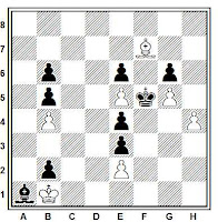 Estudio artístico de ajedrez de José Mugnos (Buenos Aires,1957)