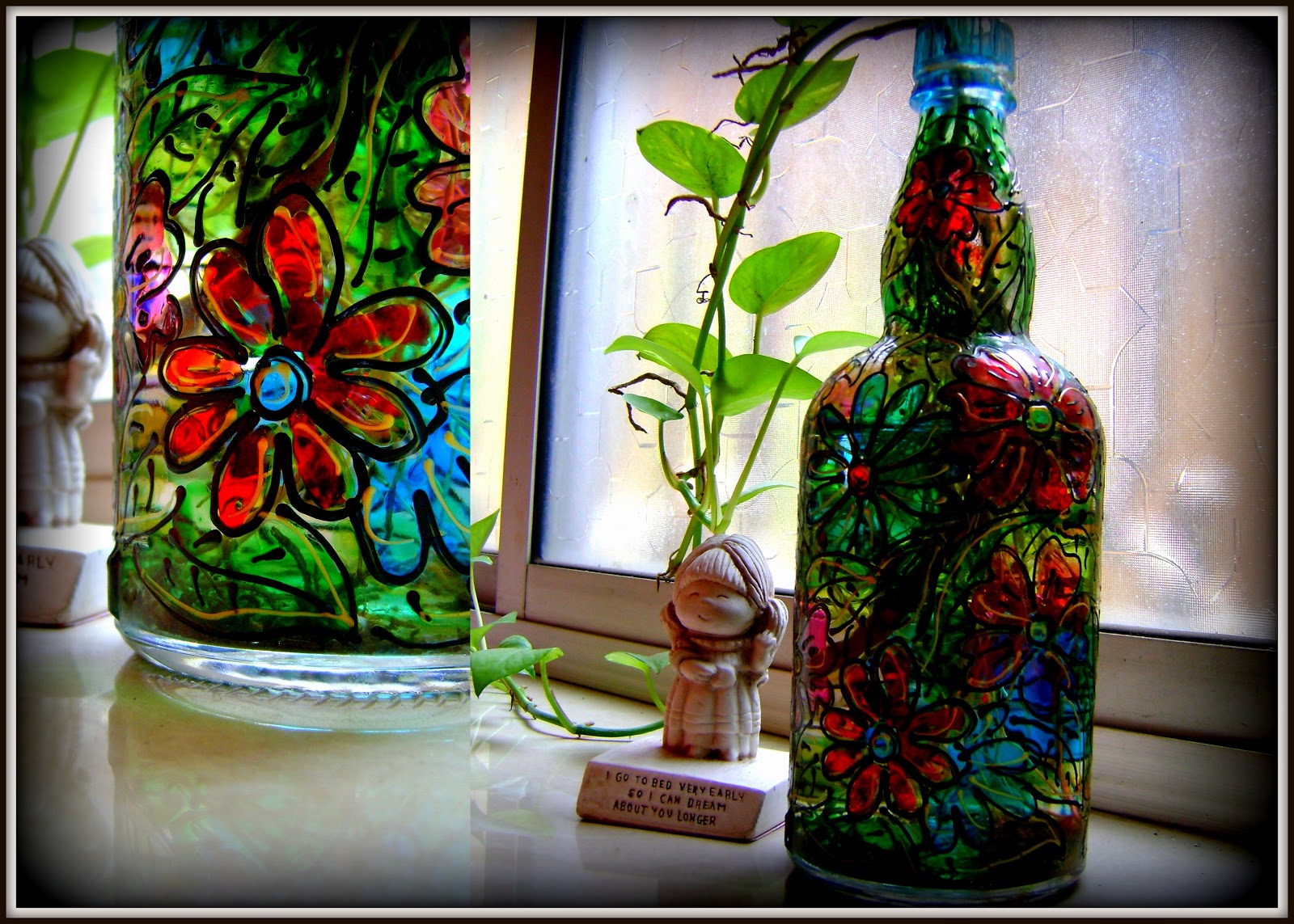 Glass Painting Candle Glass Painting Candle