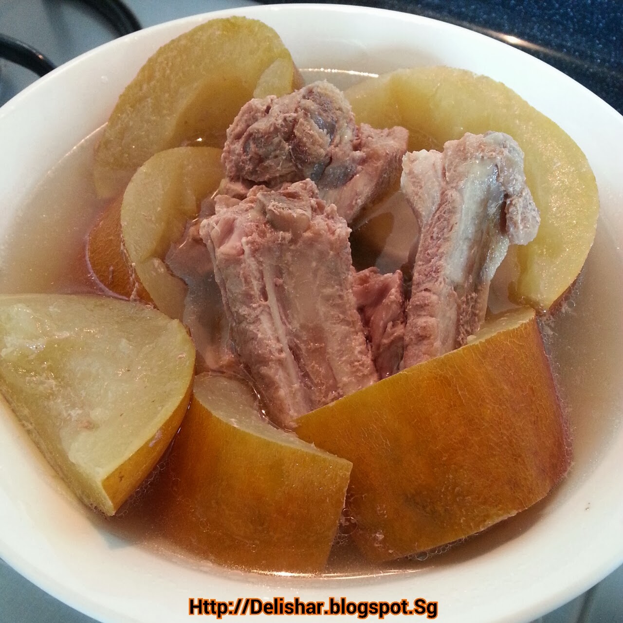 Old Cucumber Pork Ribs Soup Delishar Singapore Cooking, Recipe, and