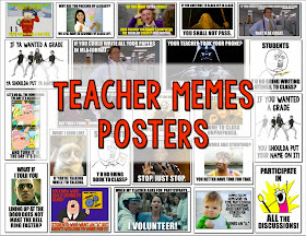 Teacher memes posters bundle