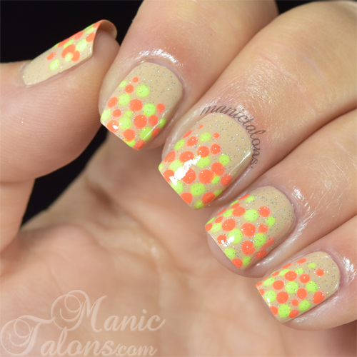 Neon and Nude with Girly Bits Lacquer