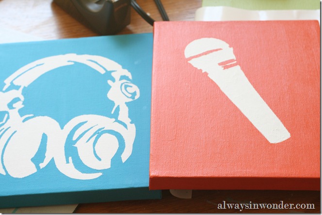 Simply This and that: Stenciled Canvas Art