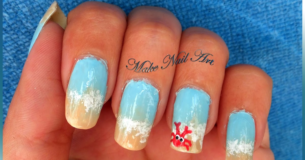 make nail art easy beach nails