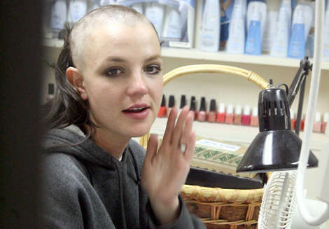 (image). Britney spears bald