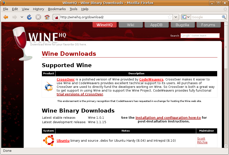 WineHQ database compromise One More Linux Project Fail