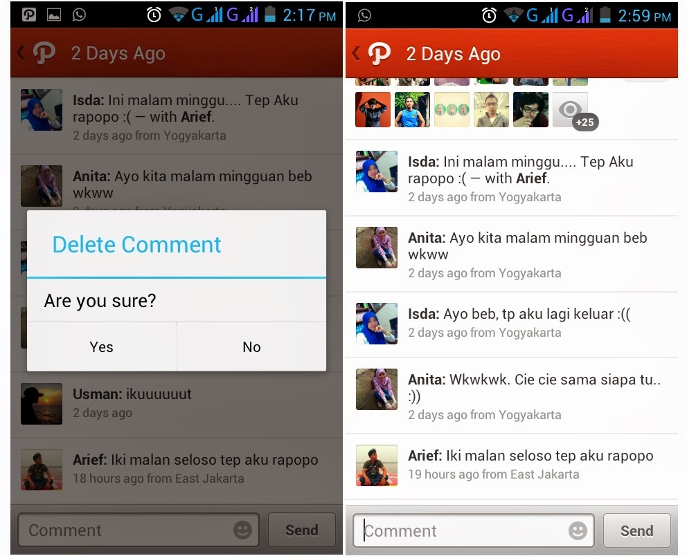 Jenis update di Path