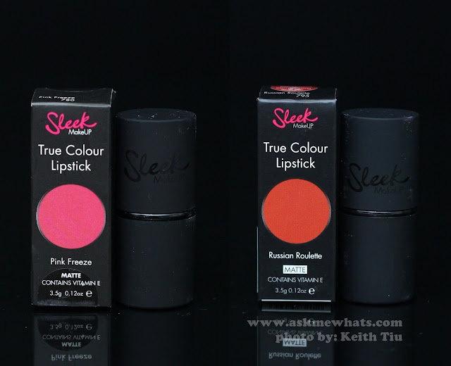 A photo of Sleek True Colour Lipsticks in Russian Roulette and Pink Freeze