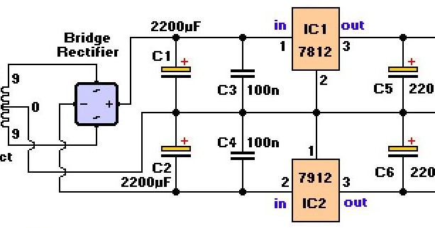 12 VDC Rangkaian Power Supply Transistor - RANGKAIAN POWER SUPPLY