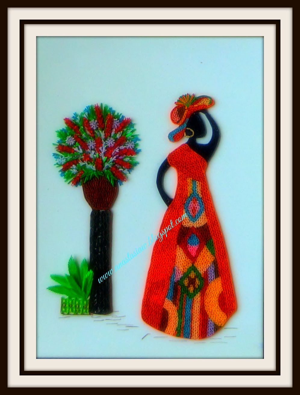Anastasia (Annie) Wahalatantiri Paper Quilling = Black African, Model