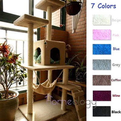 Kitten Kitty Scratching Tree with Hammock Cat House