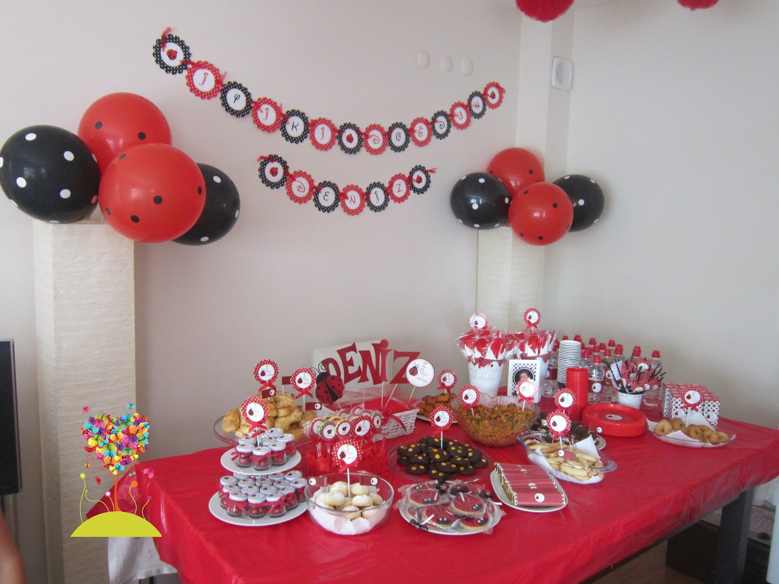 Hayal Tasarım Atölyesi DENİZ�İN UĞUR BÖCEĞİ TEMALI DOĞUM GÜNÜ PARTİSİ