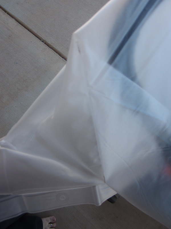diy shower curtain stroller cover