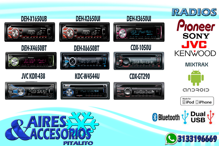 AIRES Y ACCESORIOS PITALITO AIRES ACONDICIONADOS PITALIO RADIOS PARA