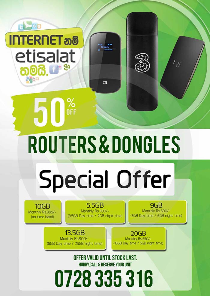 The UAE based operator Etisalat, began its operations in Sri Lanka on 25th February 2010, after acquiring 100% stake of Tigo, a subsidiary of Millicom International Cellular. The company was previously Sri Lanka's first cellular network, then known as Celltell which inaugurated its operations in 1989, and changed its brand name to “Tigo” in 2007.  Etisalat is fully owned and operated by the Emirates Telecommunication Corporation in UAE. It has extended operations in Egypt and Saudi Arabia in the Middle East and further into Asian markets such as Pakistan, Afghanistan and Sri Lanka, recording over 167 million subscribers across 16 countries offering opportunities for synergy with our other operations in the region.  Etisalat is consistently providing not only the widest coverage and an unprecedented service, but also a host of other Value Added Services. We are dynamic and treat our customers as our own, and consider customer service as our first priority.  The slogan of our operations is, "It's About You!" as we unveil an array of services to match the hearts of our customers. 