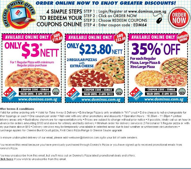 Counting every dollar with you Best Deal Dominos online coupon code