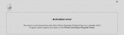iTunes activation error