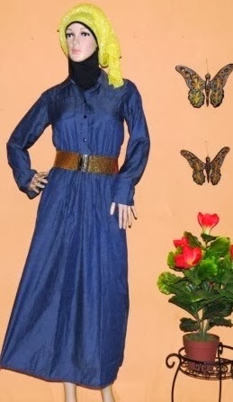 Gamis Bahan Denim Chambray GK2266 Gamis Bahan Denim Chambray GK2266