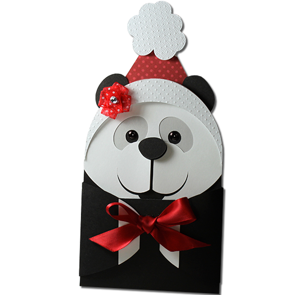JMRush Designs Panda Bear Hug Gift Card Holder