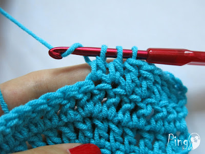 Double Crochet Decrease - step by step instruction by Pingo - The Pink Penguin