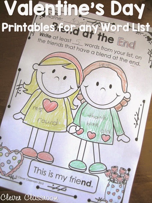 Valentine's Day Printables for any Word List loads of word work printables ready to go! Valentine's Day Printables for any Word List loads of word work printables ready to go!