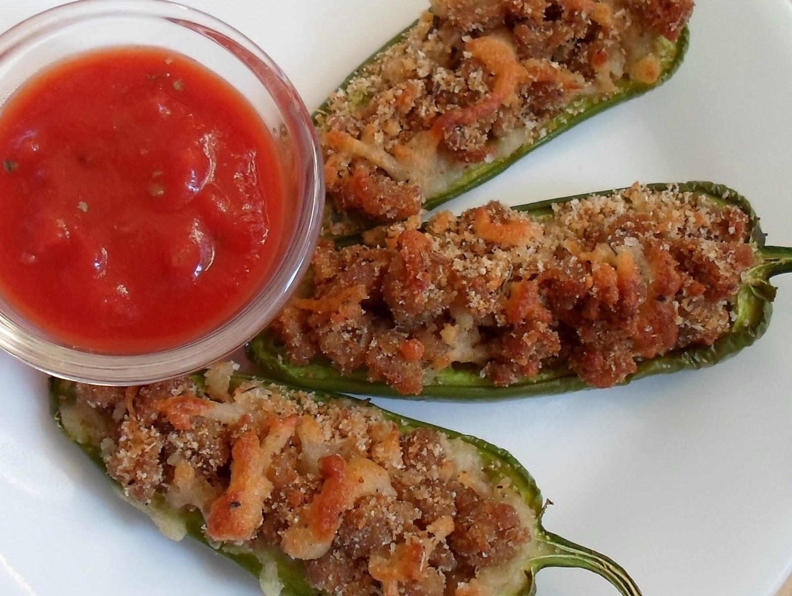 Happier Than A Pig In Mud Sausage and Mozzarella Stuffed Jalapenos