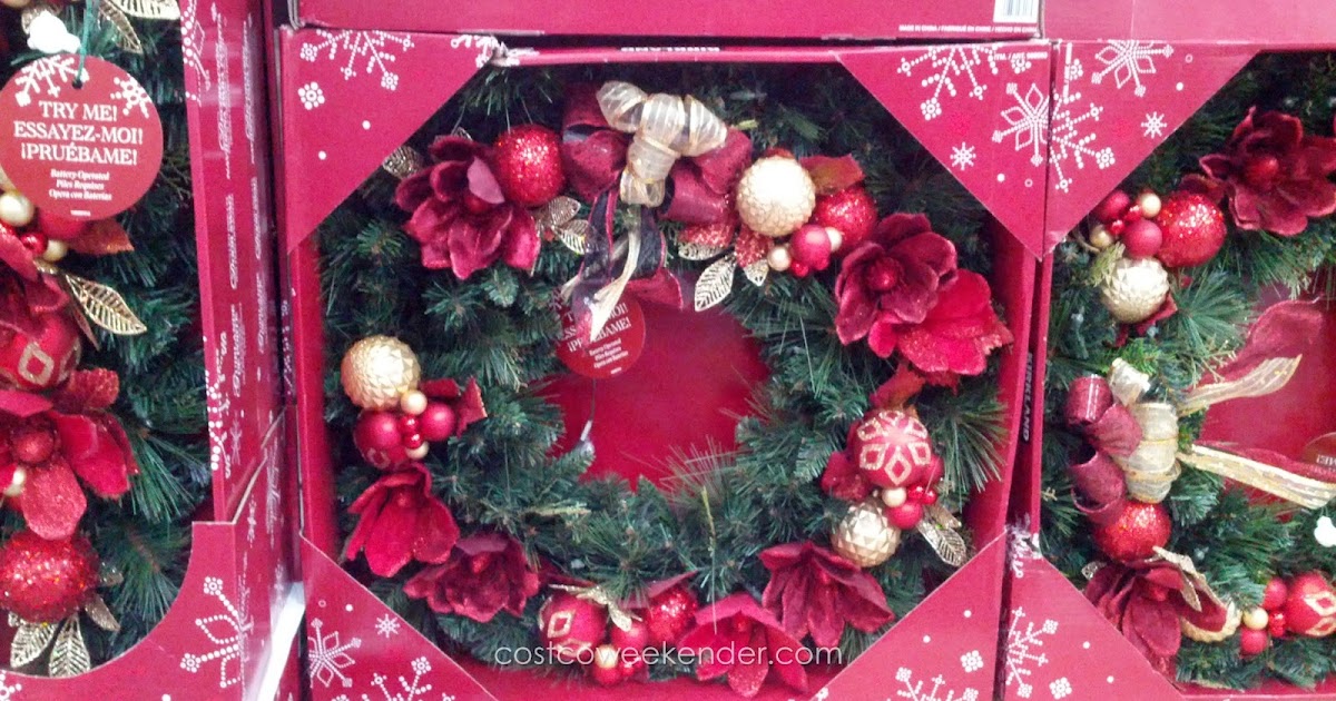 Kirkland Signature 32inch Decorated Christmas Wreath Costco Weekender
