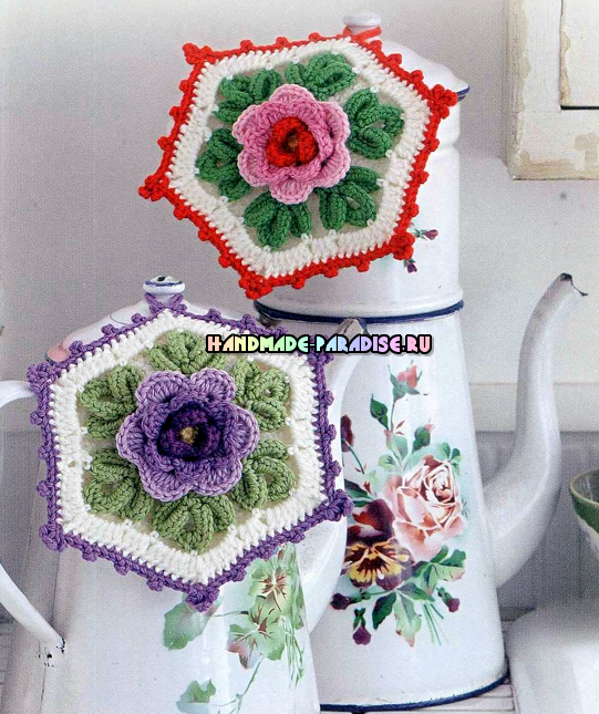 Самые красивые прихватки с розами крючком Самые красивые прихватки с розами крючком