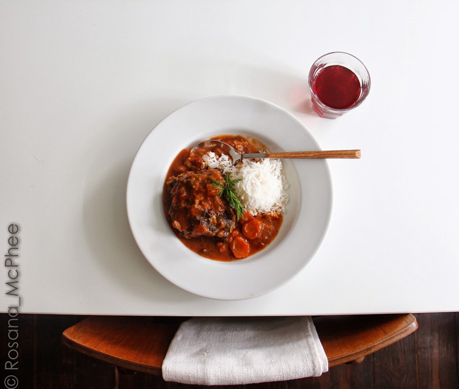 Ox cheeks in red wine, recipe Hot and Chilli