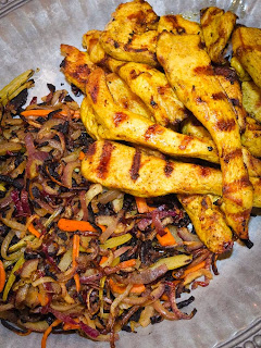Grilled Chicken Shwarma with Grilled Vegetables Grilled Chicken Shwarma with Grilled Vegetables